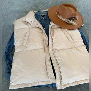 Cream Puffer Vest